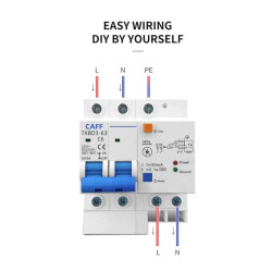 CAFF Integrated RCBO SPD 230V 16A Lightning Protect Residual Leakage